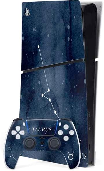 Skinit Decal Gaming Skin Compatible with PS5 Slim Digital Edition Bundle - Aquarius Constellation Design