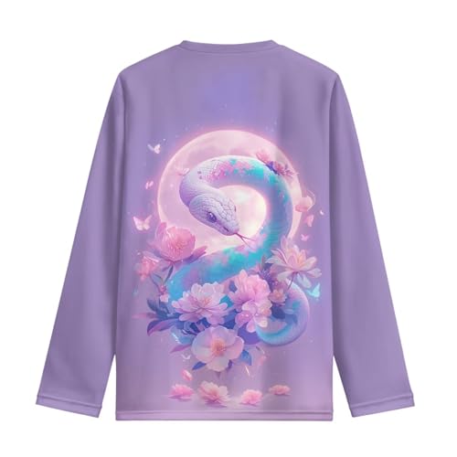 Image of WELLFLYHOM Long Sleeve T-Shirt for Boys Girls 3-16 Years Old Tee Tops Crewneck Pullover Shirts Fall Outfits
