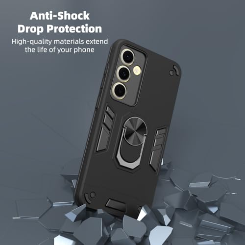 Image of NDCOM for Samsung S24 FE Back Cover | Premium S24 FE Back Case for Ultimate Protection | Sleek and Stylish S24FE Back Cover | Ring Holder Case