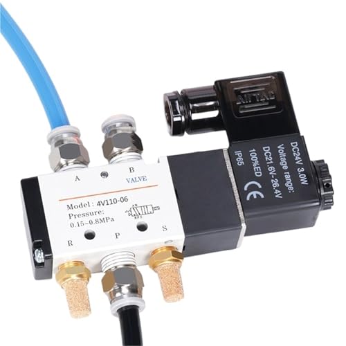 Distributeur pneumatique 1/8 5/2 voies DC12V commutation rapide 4mm - 2