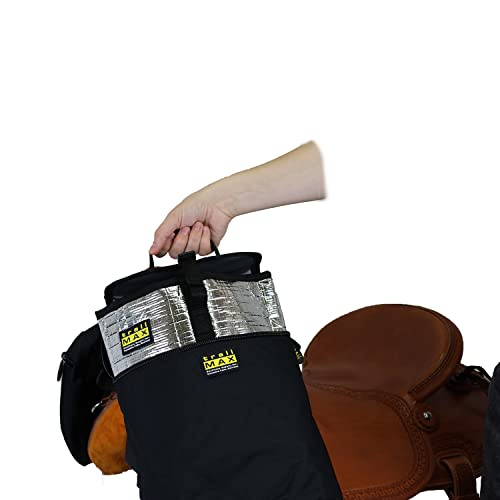 Trailmax Large Horn Saddle Bags; Horn Saddle Bags For Horses; Trail Riding Saddle Bags For Western & Endurance Saddles; Double-Stitched, 600-Denier Poly Saddle Bags; Black #TOP4