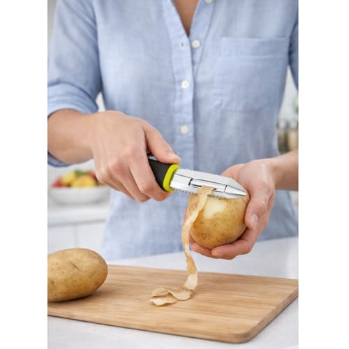 Image of Premium Soft Grip Stainless Steel Blade Knife Set with Peeler Combo Pack of 5 Multipurpose Kitchen Cutting Knives for Vegetables Fruits Utility Chopping and Slicing Tools