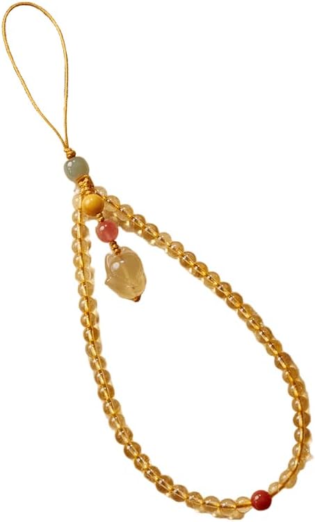 Amulet citrine Phone Pendant - Women's Wrist Phone Chain Strap, Pretty Mobile Decor Accessory gifts for mom sister