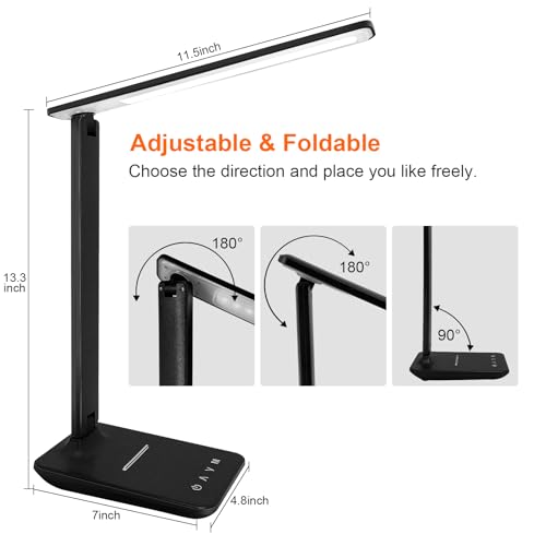joyshie Desk Lamp Dimmable Led Table Lamp Reading Light with USB Charging Port, 5 Lighting Modes, Touch Control Desk Light, Foldable Nail Lamp for Studying Working Reading Office Bedside - Cosy Home Interiors joyshie Desk Lamp Dimmable Led Table Lamp Reading Light with USB Charging Port, 5 Lighting Modes, Touch Control Desk Light, Foldable Nail Lamp for Studying Working Reading Office Bedside - Image 5
