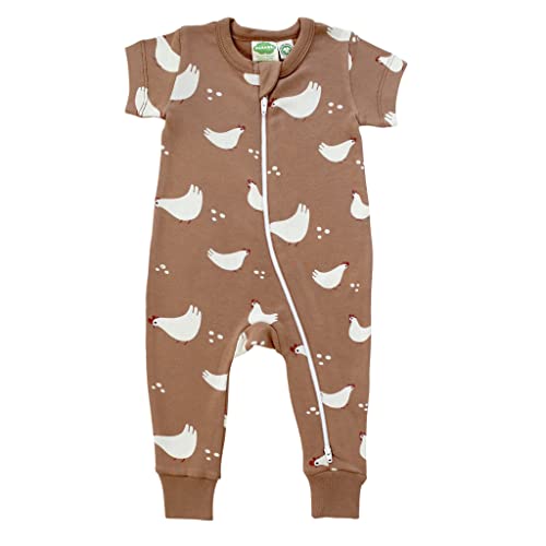 Image of PARADE Organic Signature Print '2-Way' Zip Romper - Short Sleeve