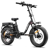 BLUVALL Elektrofahrrad Klapprad für Erwachsene, 20 * 4.0 Zoll Faltbares E-Bike...
