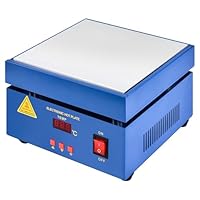 PCB Elektrische Heizplatte, 800W Lötstation Heizstation, LED Mikrocomputer Vorwärmstation, 30-400℃ Einstellbar, Vorheizen Station für Komponentenerwärmung, SMD-Rework, PCB-Entfernung und Löten