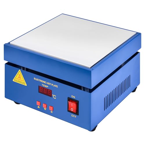 PCB Elektrische Heizplatte, 800W Lötstation Heizstation, LED Mikrocomputer Vorwärmstation, 30-400℃ Einstellbar, Vorheizen Station für Komponentenerwärmung, SMD-Rework, PCB-Entfernung und Löten