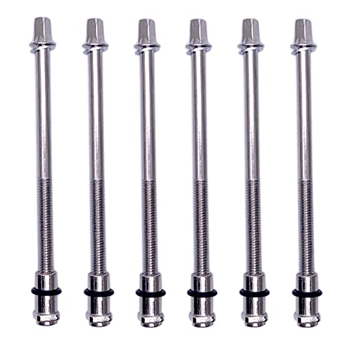 TUOREN 6Pcs Tension Rods Screw with Lug Nuts & O-Rings for Drum Set Parts Hardware M6 x 3-1/2Inch(90mm)