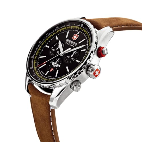 Image of Swiss Military Hanowa SMWGC0000302 - Swiss Made Round Silver Chronograph - Watch for Men