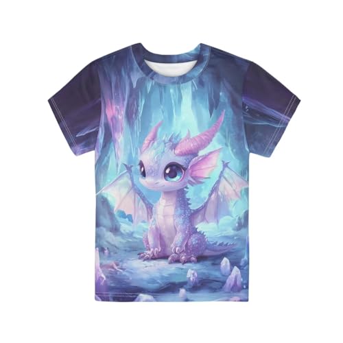 Image of Kids Graphic T-Shirt Boys Girls Novelty Tees Top Short Sleeve Shirts Summer Blouses 3-16