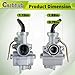 Carbhub PZ20 Carburetor for Kazuma Baja 50cc 70cc 90cc 110cc 125cc TaoTao 110B NST SunL Chinese Quad 4 stroke ATV 4 wheeler Go kart Dirt Bike Honda CRF50F XL75 CRF80F XR50R with Air Fuel Filter