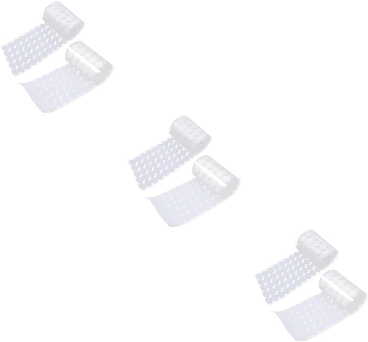 Lurrose 3sets 20mm Diameter Round Loop and Hook Adhesive Tape Dots Strong Adhesive Waterproof Wall Strips 500pcs*3