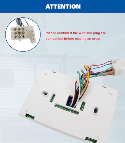 Image of USTAR Upgraded RV 6536A3351 Digital Thermostat Compatible with Coleman Mach, Wall-Mounted, White, Two-Stage Digital Thermostat Fit for Heat Pump & Gas Furnace