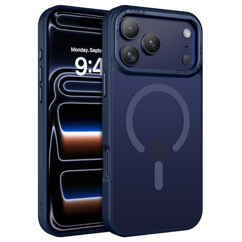 Image of YINLAI for iPhone 17 Pro Max Case 6.9-inch,Magnetic Compatible with MagSafe, Slim Matte Anti-Fingerprint, Shockproof Full Body Military Grade Protection for iPhone 17 Pro Max Cover, Deep Blue