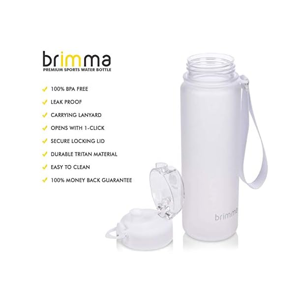 Brimma-Premium-Sports-Water-Bottle-with-Leak-Proof-Flip-Top-Lid-Eco-Friendly-BPA-Free-Tritan-Plastic-Must-Have-for-The-Gym-Yoga-Running-Outdoors-Cycling-and-Camping Brimma Premium Sports Water Bottle with Leak Proof Flip Top Lid - Eco Friendly & BPA Free Tritan Plastic - Must Have for The Gym, Yoga, Running, Outdoors, Cycling, and Camping