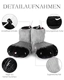 ZFKJERS Cosplay Tierkatze Kunststoffkrallen für Fursuit Füße Pfotenschuhe Pelzige Pfotenpantoffeln Erwachsene Kostüm Zubehör Set (Grau)
