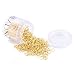 BEADNOVA 5mm Gold Plated Open Jump Rings with Plastic Acrylic Jar Container For Jewelry Making (500pcs)