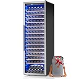 Vushine 24 Inch Wine Cooler Refrigerator,187 Bottles Large Wine Fridge Freestanding Tall Wine Cooler with Upgraded Compressor, Low Noise and Elegant Design for The Wine Lovers
