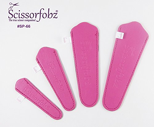 Scissors Sheaths By Scissorfobz With Scissorgripper -Value Pack-4 Sizes- Designer Scissor Covers Holders For Embroidery Sewing Quilting - Quilters Sewers Gift - Beautiful Pink. S-67 #TOP1