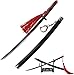 Swords and more Demon Slayer - Tanjiro Kamodas Samurai Katana Spada aprilettere con guaina e supporto in miniatura di Kimetsu No Yaiba Portachiavi Anime Regalo per fan e collezionisti