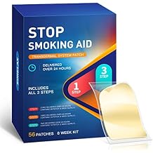 56 PatchesSmoking Aid Stop Smoking Patch Step 1 2 and 3, Easy and Effective Anti-Smoking Stickers - Best Product to Quit Smoking 21 14 and 7mg Step 1 2 3