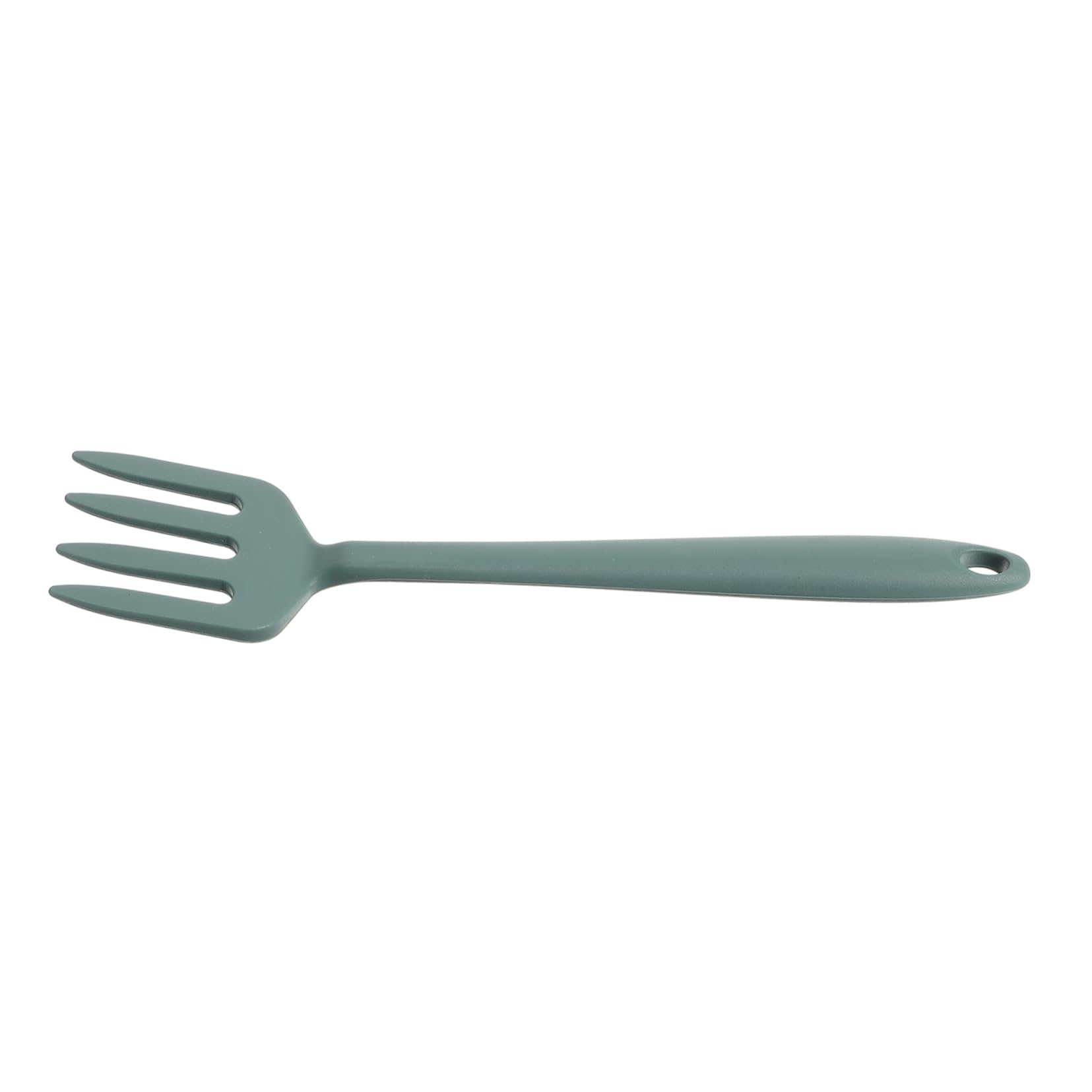 MOLUCKFU Spaghetti Fork Mixing Fork Wear-resistant Food Fork Multi-function Food Fork Serving Fork Cooking Fork Stirring Forks Kitchen Pasta Fork Meat Fork Baking Fork Dark Green