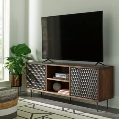 Signature Design By Ashley Doraley Urban 65.13" Accent Cabinet With 2 Doors, Dark Brown #TOP7