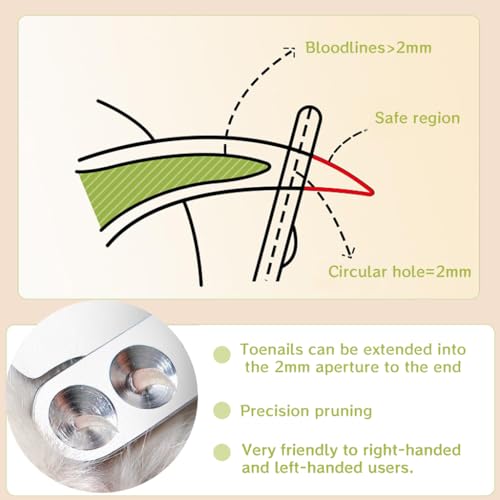 Image of Qpets Cat Nail Clipper, Upgrade Cat Nail Cutter, Dual Hole Pet Nail Nail Cutter for Cat, Stainless Steel Nail Trimmer with Nail File Pet Grooming Tools