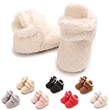 【Cadeau parfait】 Chaussures d'hiver chaudes pour bébé sont un excellent cadeau pour les tout-petits, adaptées pour Noël, les séances photo, les récréations, les premiers anniversaires, les réunions de famille. Un design mignon rend votre bébé plus beau. Chaussures pour bébés garçons et filles pour robes, fêtes, vacances, mariages.