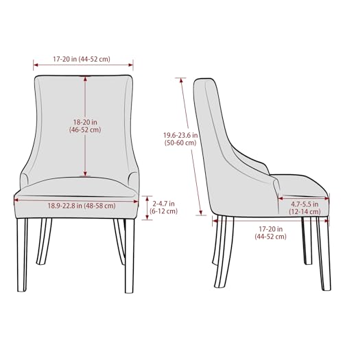 Xmntg XMNTG-1016 Set Of 2 Stretch Velvet Green Wingback Chair Cover Slipcover Accent Chair Covers Arm Chair Protector thumb #5