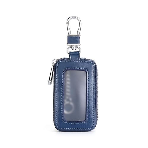 WENINETIES 1 Pc Car Smart Key Fob Cover for Volkswagen Multivan (T7) 2021-2025, Keyless Entry Remote Protector Premium Key Organiser Pouch Leather,Blue
