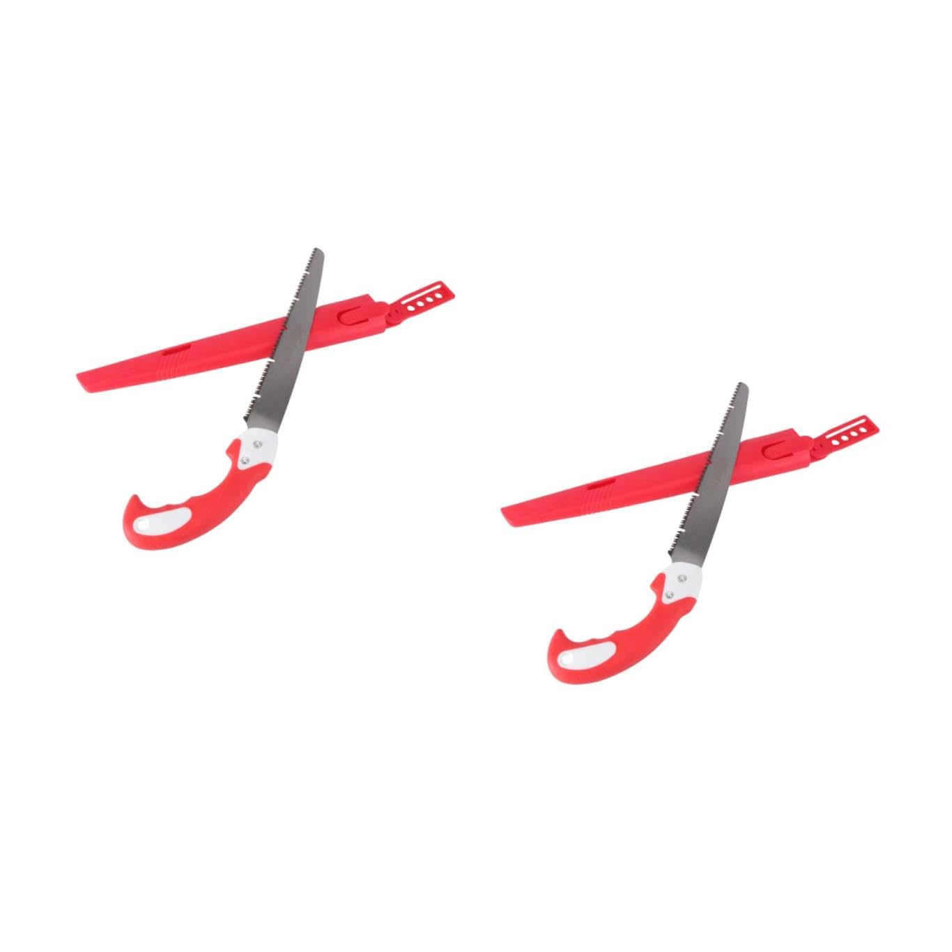 2 Pièces Scie à Élaguer Multifonction Acier Allié Légère pour Jardinage Coupe Rapide des Branches Arbres Fruitiers Outil Portable avec Design Suspendu Usage Polyvalent
