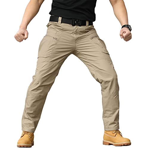 CARWORNIC Men's Hiking Tactical Trousers Lightweight Rip-Stop Combat Work Cargo Pants with Multi Pockets - Image 3