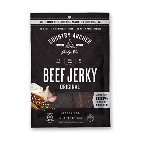 Beef And Turkey Jerky Variety Pack By Country Archer, Original, Hickory Smoke, Teriyaki, Gluten Free, 1.5 Ounce (Pack Of 12), Beef + Turkey Jerky Variety Pack #TOP1