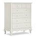 Evolur 8341-FW Aurora 6 Drawer Tall Chest Ivory Lace