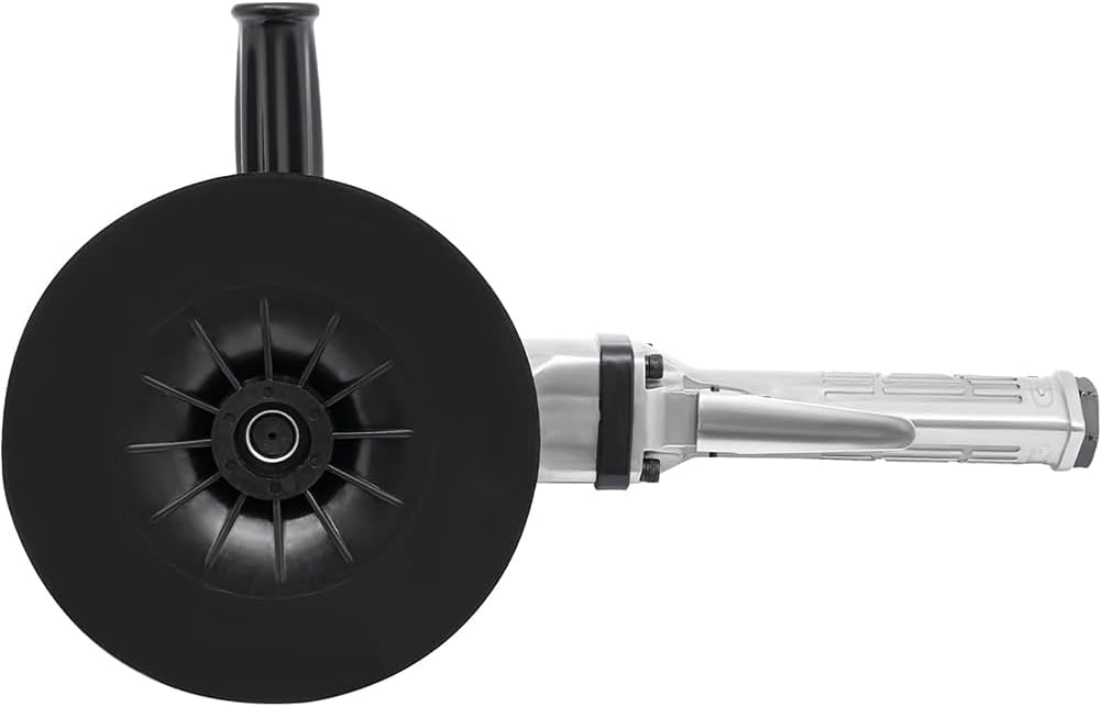 7 Inch Pneumatic Air Sander, 4500rpm High Speed Air Angle Sander with Air Inlet Connector, Pneumatic Polisher Hand Sanding Tool for Stone, Concrete, Woodworking