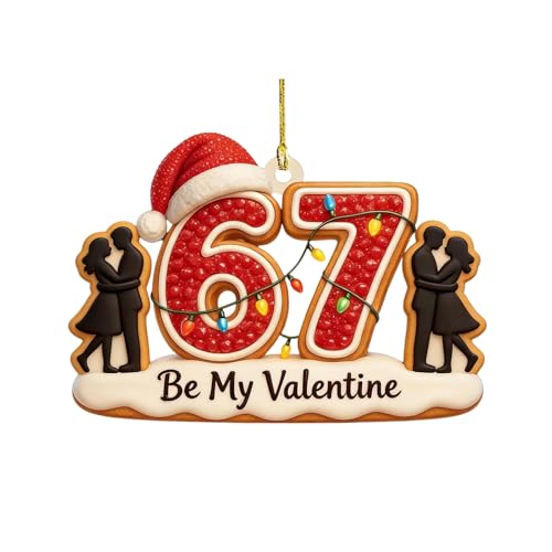 2026 67 Décoration à suspendre en acrylique 2D pour la Saint-Valentin et les vacances (rouge, 8 cm)