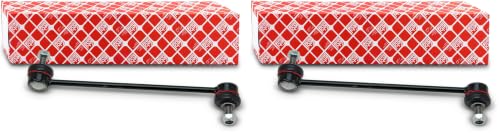 Image of febi bilstein 19518 Stabiliser Link with lock nuts, pack of one, Black (Pack of 2)
