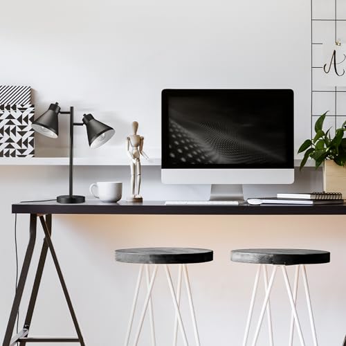 Globe Electric 52999 18 Inch 2-Light Desk Lamp, Matte Black thumb #3