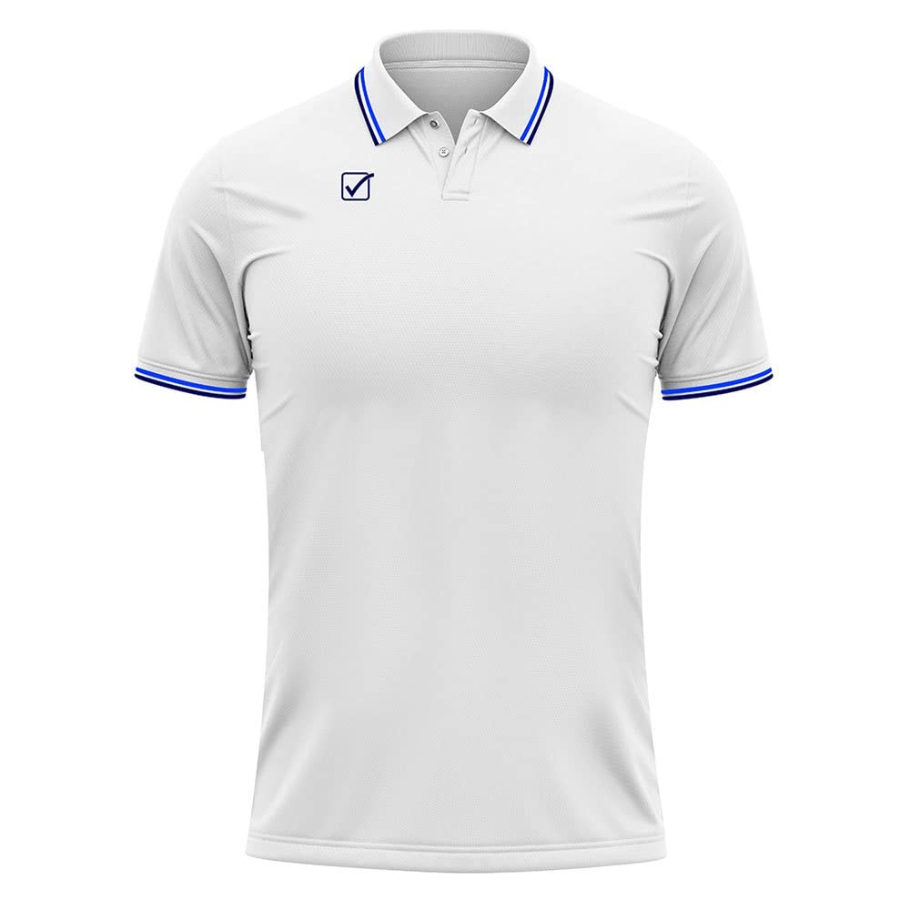 Givova Polo Cotone Piquet Action Bianco/BLU Tg. M