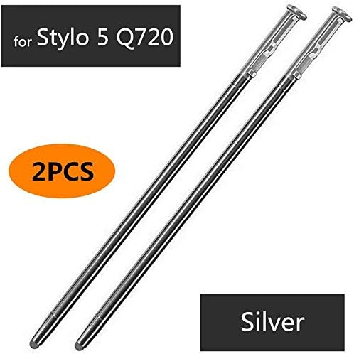 2PCS Stylo 5 Stylus Pen,Stylus Touch S Pen Replacement for LG Stylo 5 / Stylo 5+ Q720AM Q720VS Q720MS Q720PS Q720CS Q720MA (Silver)