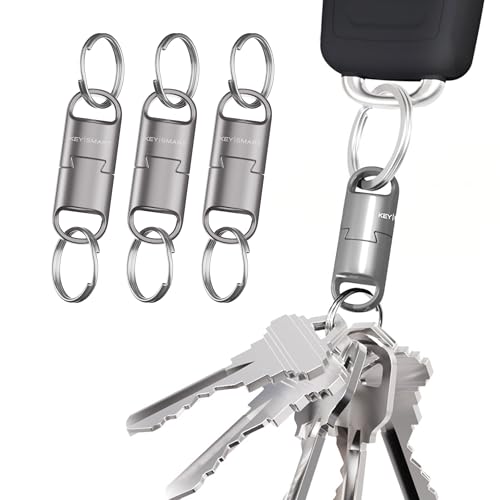 KeySmart MagConnect Pro ���C�L�[�z���_�[ ���z�p �Ԃ̃L�[�p�L�[�`�F�[�� ���O���\�ȃL�[�����O �N�C�b�N�����[�X�L�[�`�F�[��, �`�^��(3�p�b�N), 9 x 3 x 5 cm