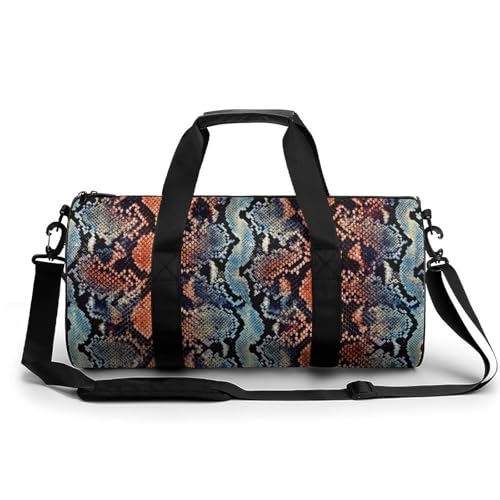 Sac de sport gym motif serpent 45cm bagage de week-end randonnée