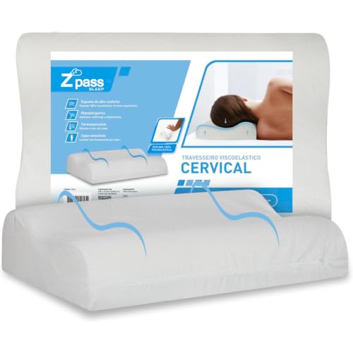 Nap Travesseiro Nasa Ortopédico Cervical D40 12/10cm de altura Suporte ergonômico com tratamento Alergo Free Anti ácaro, anti fungo e anti bactéria para fronhas 50x70cm – Bege