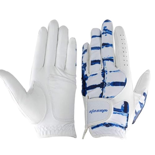 Guantes de golf de cuero genuino para hombre con diseño camuflaje de piel de cordero 2