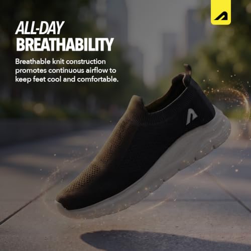 Image of Boldfit Casual Shoes for Men Breathable Knit Slip-On Sneakers with Memory Foam Insole & EVA Sole Lightweight Walking Shoes with Sock-Like Fit & Padded Heel for All-Day Comfort