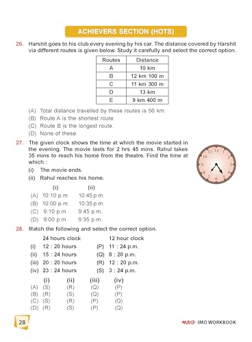 Image of MTG International Mathematics Olympiad (IMO) Workbook Class 4 - Chapter-wise MCQs with Achievers Section - SOF Olympiad Books For 2026-27 Exam