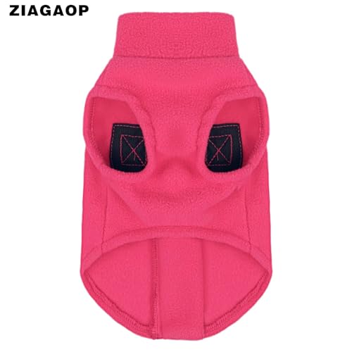 Image of Soft & Comfortable Dog Jacket - Cozy Zip-Up Sweater Vest with Leash Hook, Easy-On Pet Coat for Walks, Outdoor Play, and Everyday Adventures. Pink S