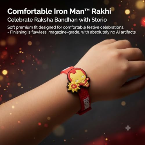 Image of Marvel Iron Man Silicone Band Rakhi | Officially Licensed | Rakhi for Boys, Bhaiya, Bhai | Raksha Bandhan Gift